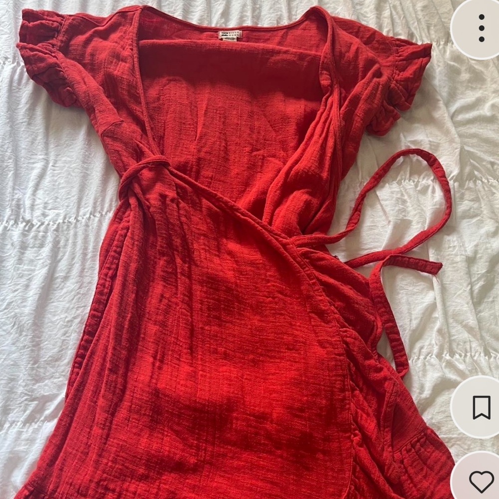 Billabong Vibrant Red Wrap Dress